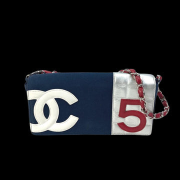 Black Fabric Chanel Shoulder Bag