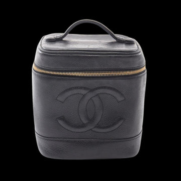 Black Leather Chanel Handbag