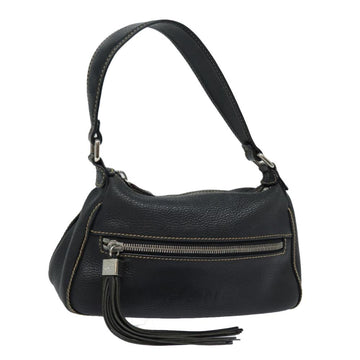 Black Leather Chanel Shoulder Bag