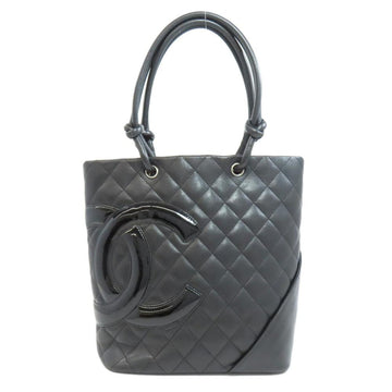 Black Leather Chanel Tote