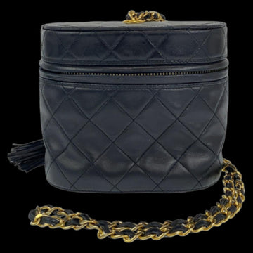 Black Leather Chanel Handbag