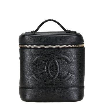 Black Leather Chanel Handbag