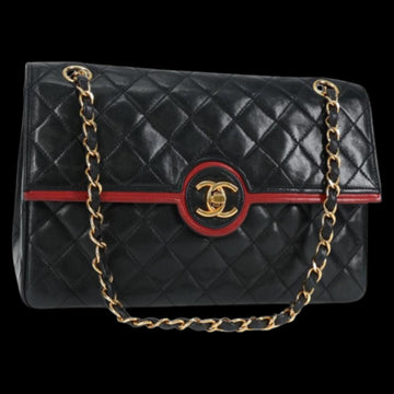 Black Leather Chanel Handbag