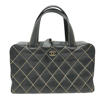 Black Leather Chanel Handbag