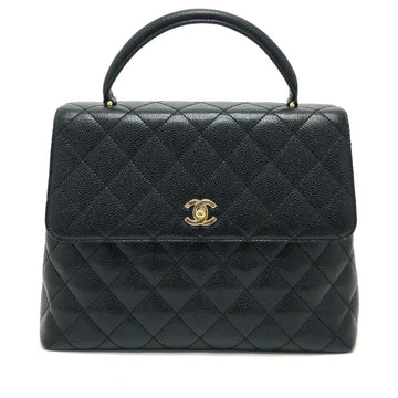 Black Leather Chanel Handbag