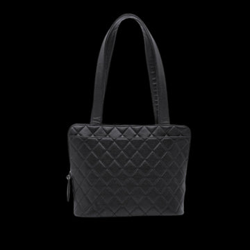 Black Leather Chanel Shoulder Bag