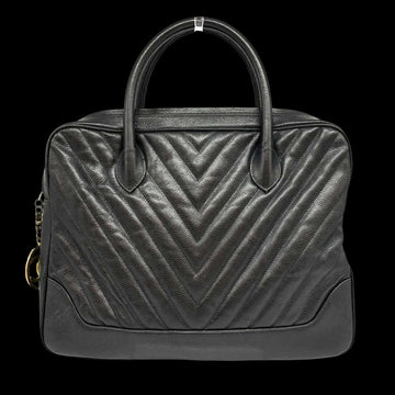 Black Leather Chanel Handbag