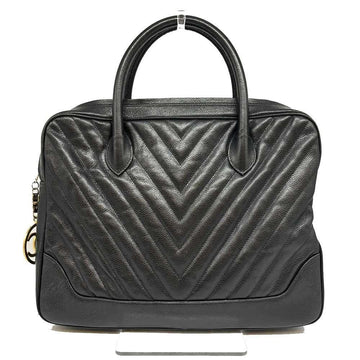 Black Leather Chanel Handbag