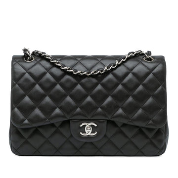 Black Leather Chanel Shoulder Bag
