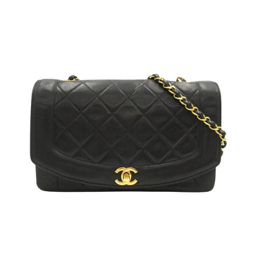 Black Leather Chanel Shoulder Bag