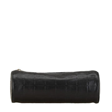 Black Leather Chanel Clutch