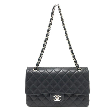 Black Leather Chanel Flap Bag