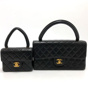 Black Leather Chanel Handbag