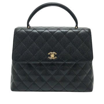 Black Leather Chanel Handbag