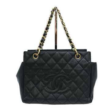 Black Leather Chanel Handbag