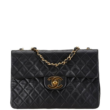 Black Leather Chanel Flap Bag