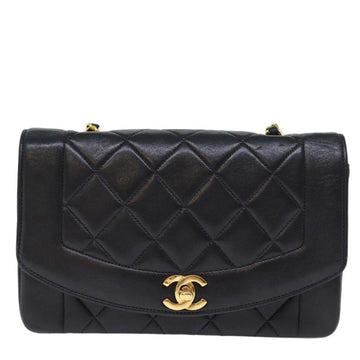 Black Leather Chanel Shoulder Bag