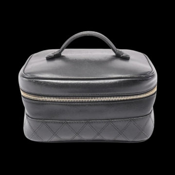 Black Leather Chanel Handbag