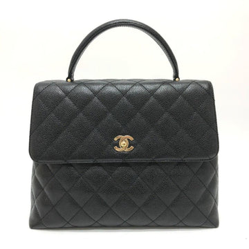 Black Leather Chanel Handbag