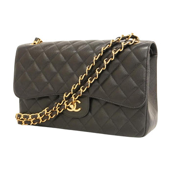Black Leather Chanel Timeless