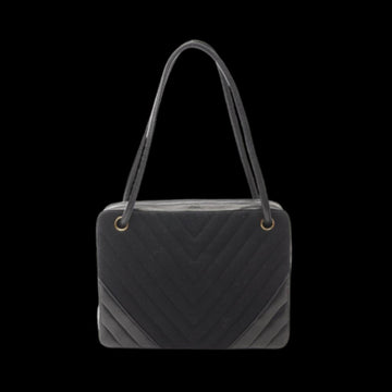Black Leather Chanel Travel Bag