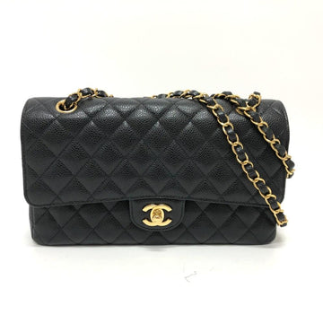 Black Leather Chanel Shoulder Bag