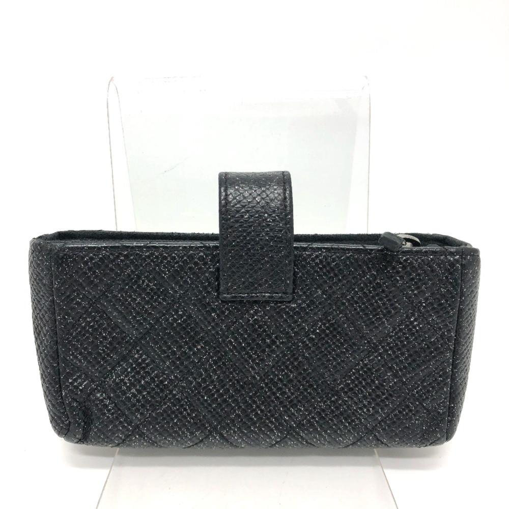 Black Leather Chanel Pouch