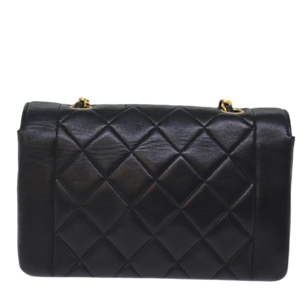 Black Leather Chanel Shoulder Bag