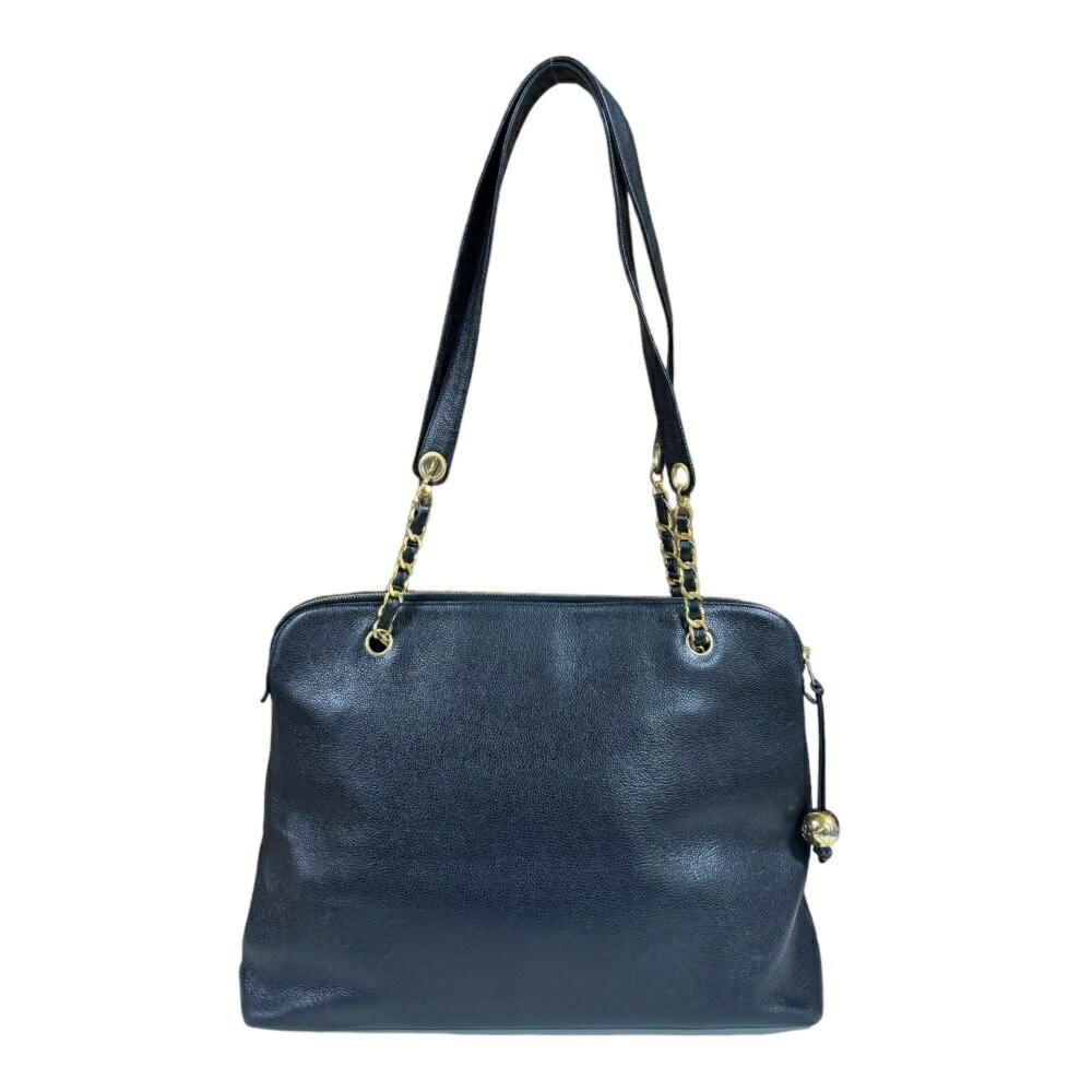 Black Leather Chanel Sports CC Logo