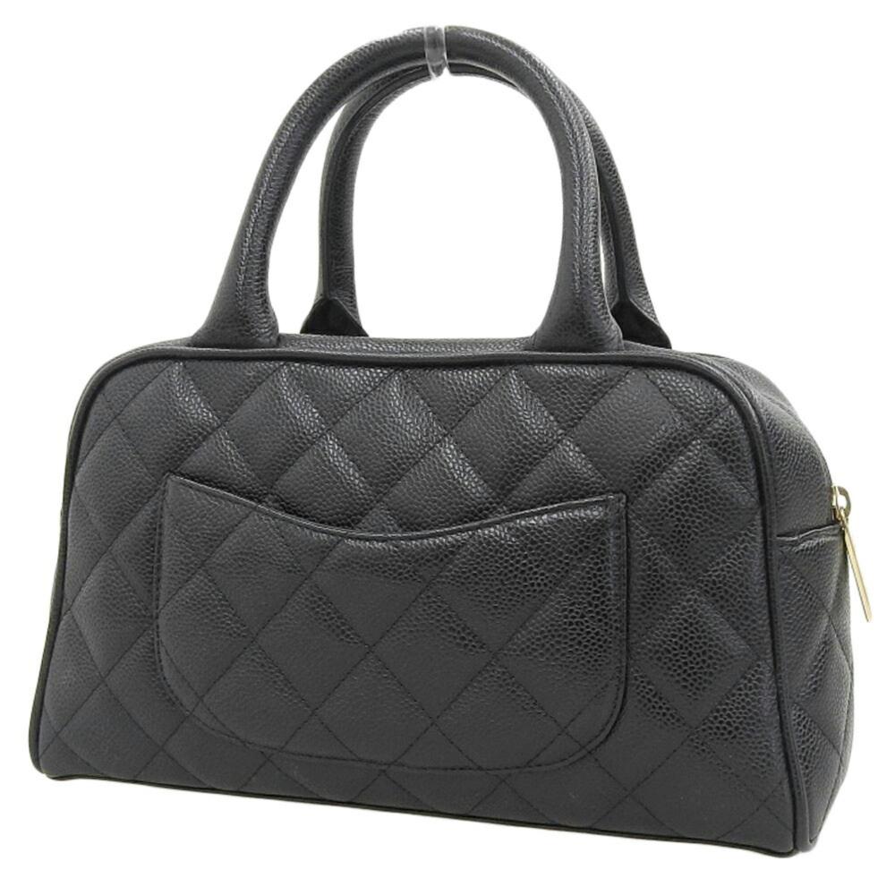 Black Leather Chanel Handbag