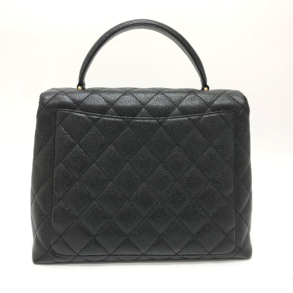 Black Leather Chanel Handbag
