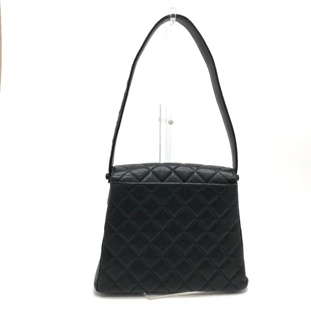 Black Leather Chanel Shoulder Bag