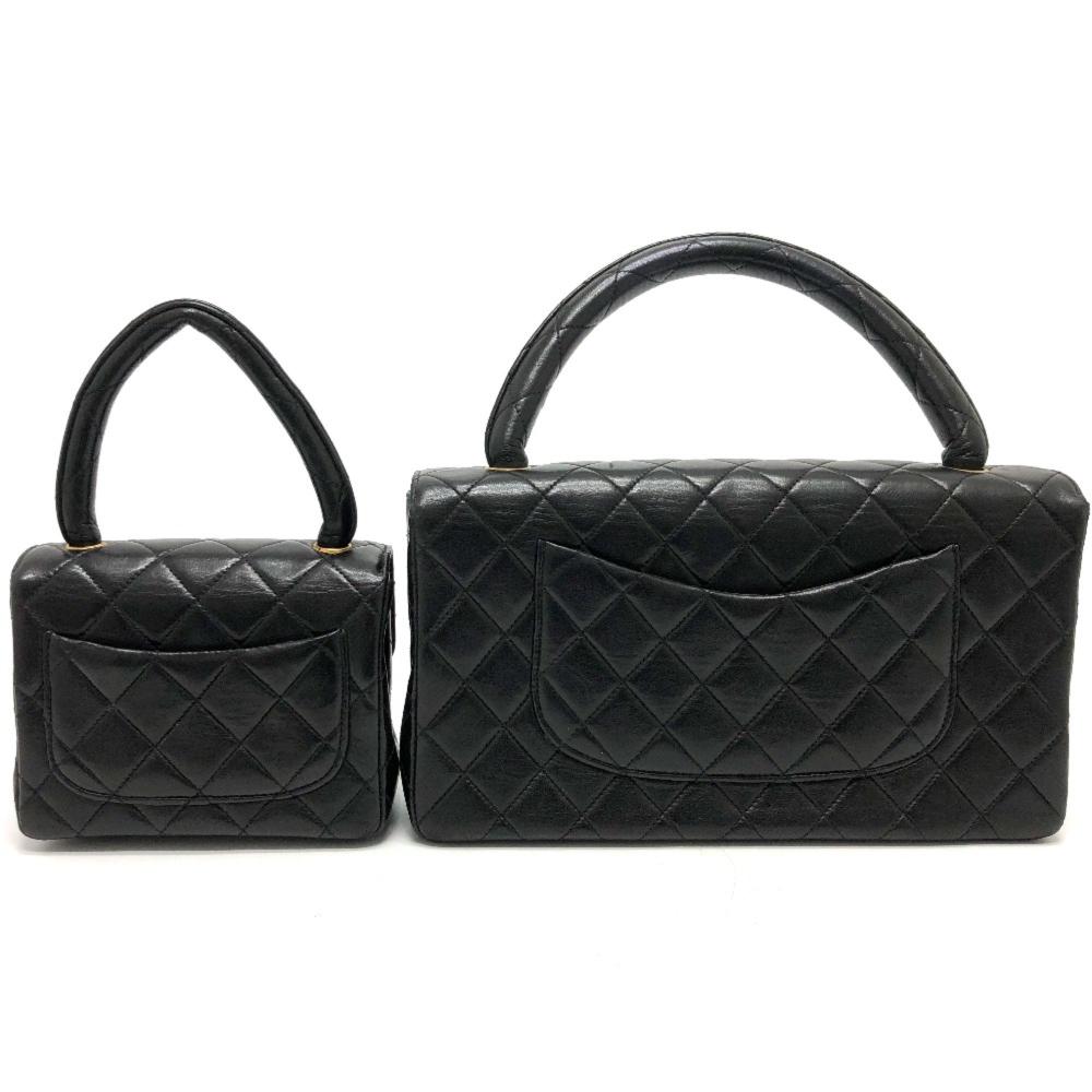 Black Leather Chanel Handbag