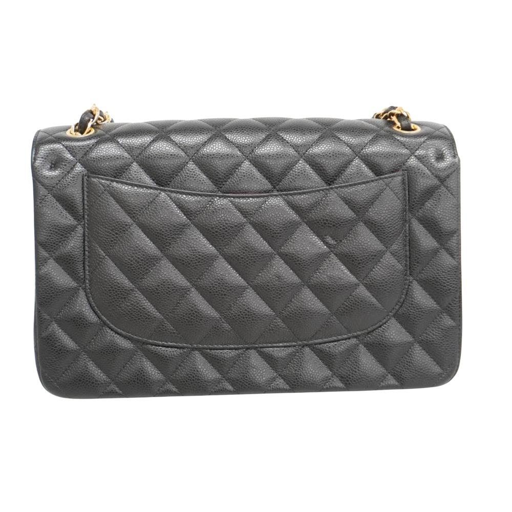 Black Leather Chanel Timeless