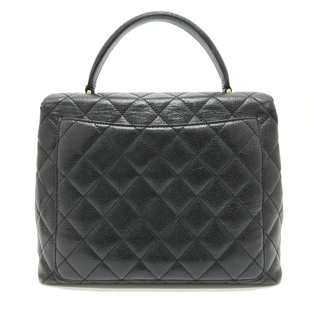 Black Leather Chanel Handbag
