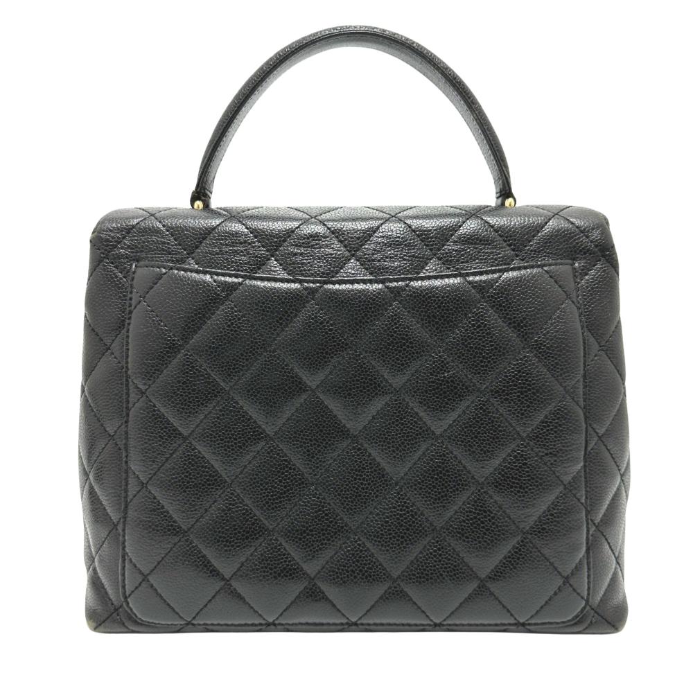 Black Leather Chanel Handbag