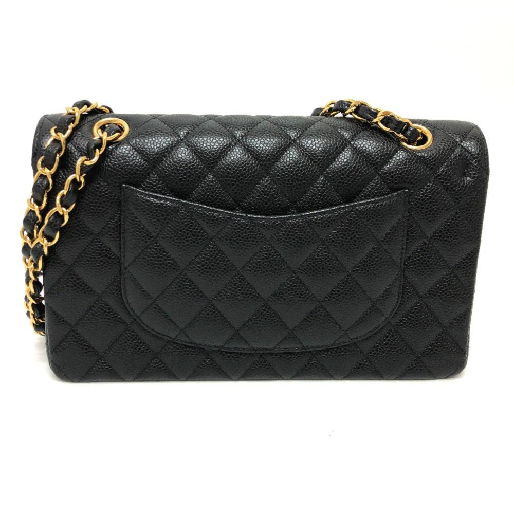 Black Leather Chanel Shoulder Bag