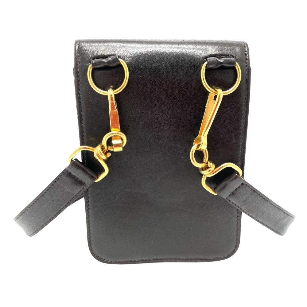 Black Leather Chanel Shoulder Bag