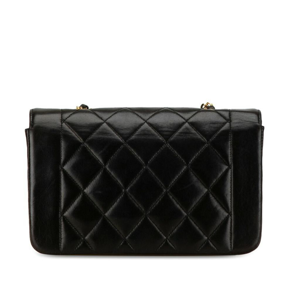 Black Leather Chanel Shoulder Bag