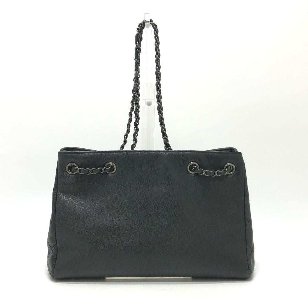 Black Leather Chanel Shoulder Bag