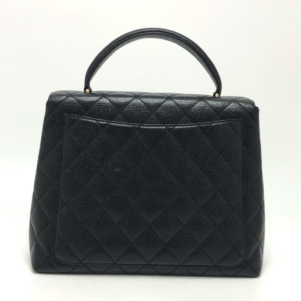 Black Leather Chanel Handbag