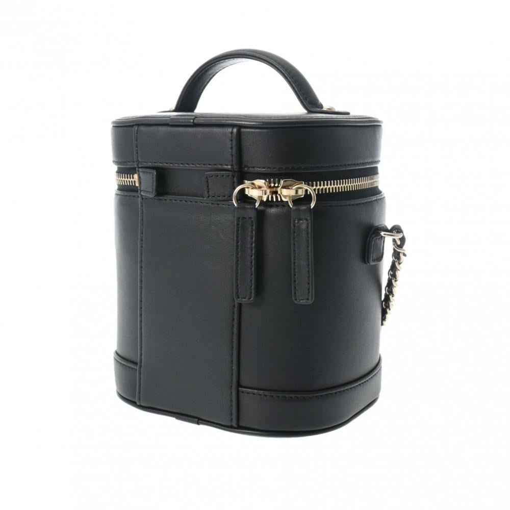 Black Leather Chanel Handbag