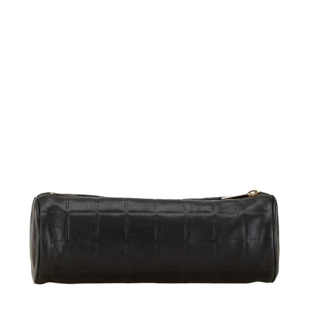Black Leather Chanel Clutch