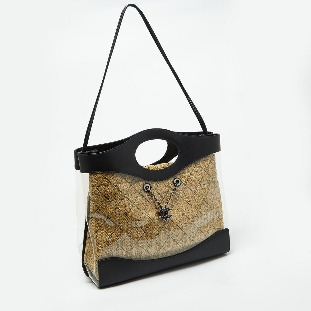 Black Leather Chanel Handbag