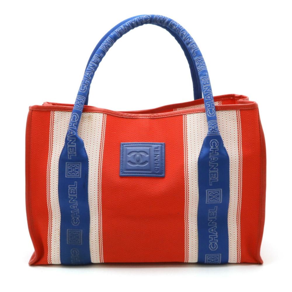 Blue Canvas Chanel Shoulder Bag
