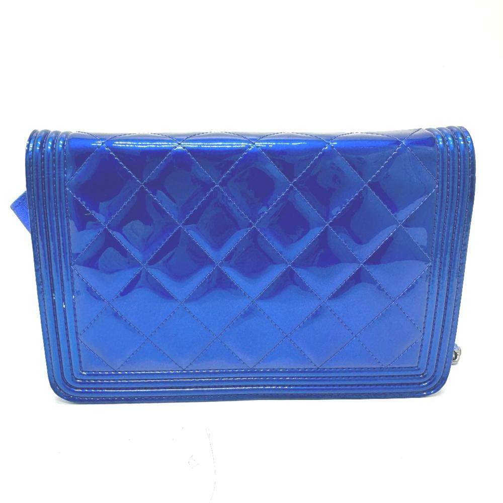 Blue Leather Chanel Shoulder Bag