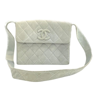 Blue Suede Chanel Sports CC Logo