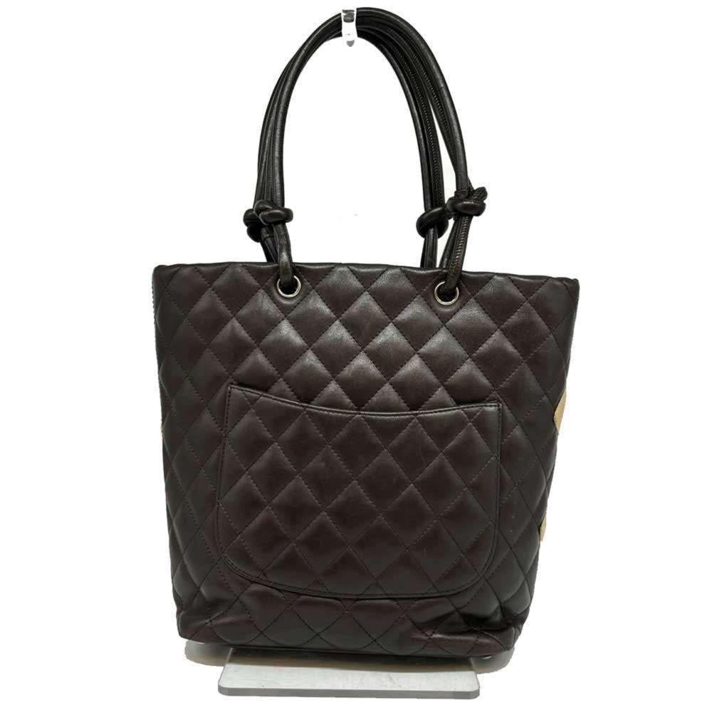 Brown Fabric Chanel Tote