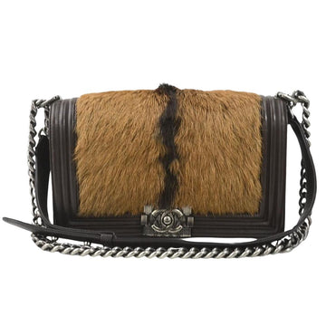 Brown Leather Chanel Crossbody Bag