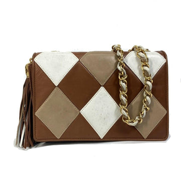 Brown Leather Chanel Shoulder Bag